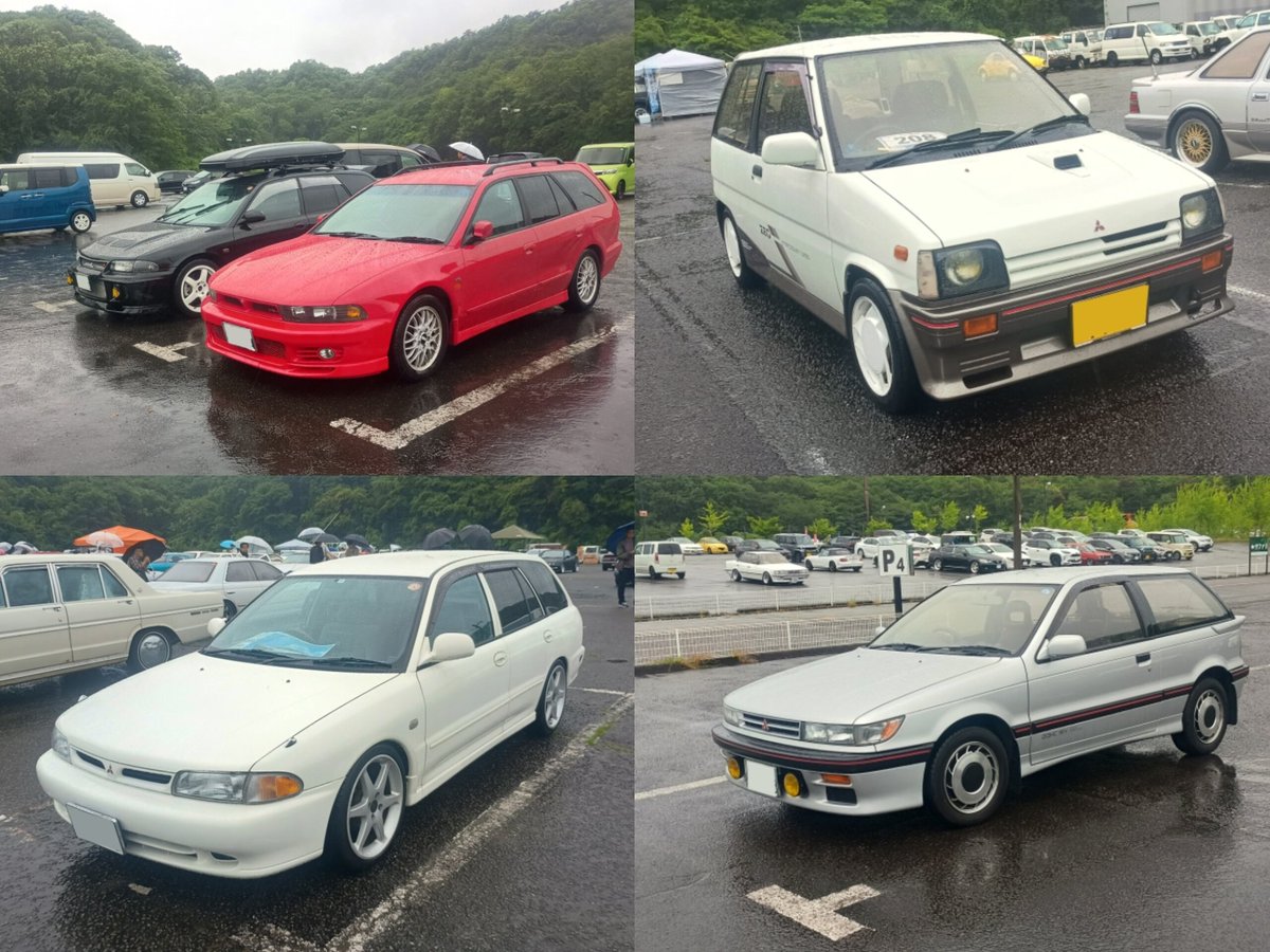 E35A_MC25's tweet photo. NostalogicDayout
三菱率高めでめちゃくちゃ見応えあった！撮り忘れたけどパジェロイオ、コルト、デリバリワゴン、U11Tミニキャブ、キャンターもいた
車だけ知っててお会いできてなかった方ともお話できて楽しかったです！ https://t.co/ve5ZqSOCmy
