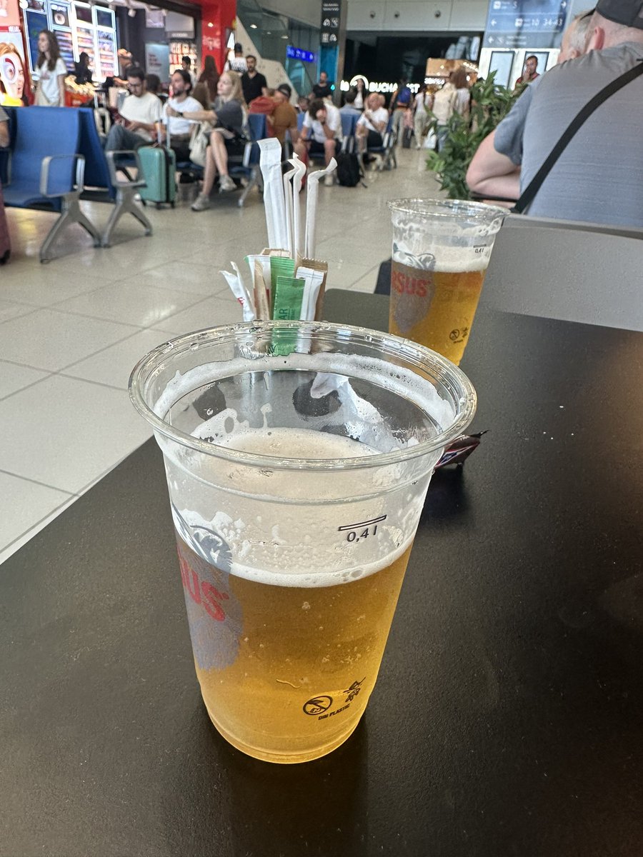 BrynLaw's tweet photo. Last beer in Bucharest. Great trip in the company of good people. Diplomats in bucket hats. The Romania fans waiting to clap as we were finally allowed to leave the stadium was a nice moment. #redwall 🏴󠁧󠁢󠁷󠁬󠁳󠁿 https://t.co/3nsGoCIcG8