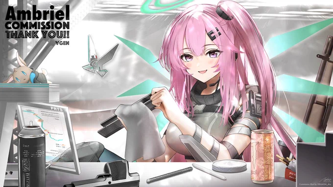 Commission Thank you!! (ᐙ三ᐕ) アンブリエル / アークナイツ