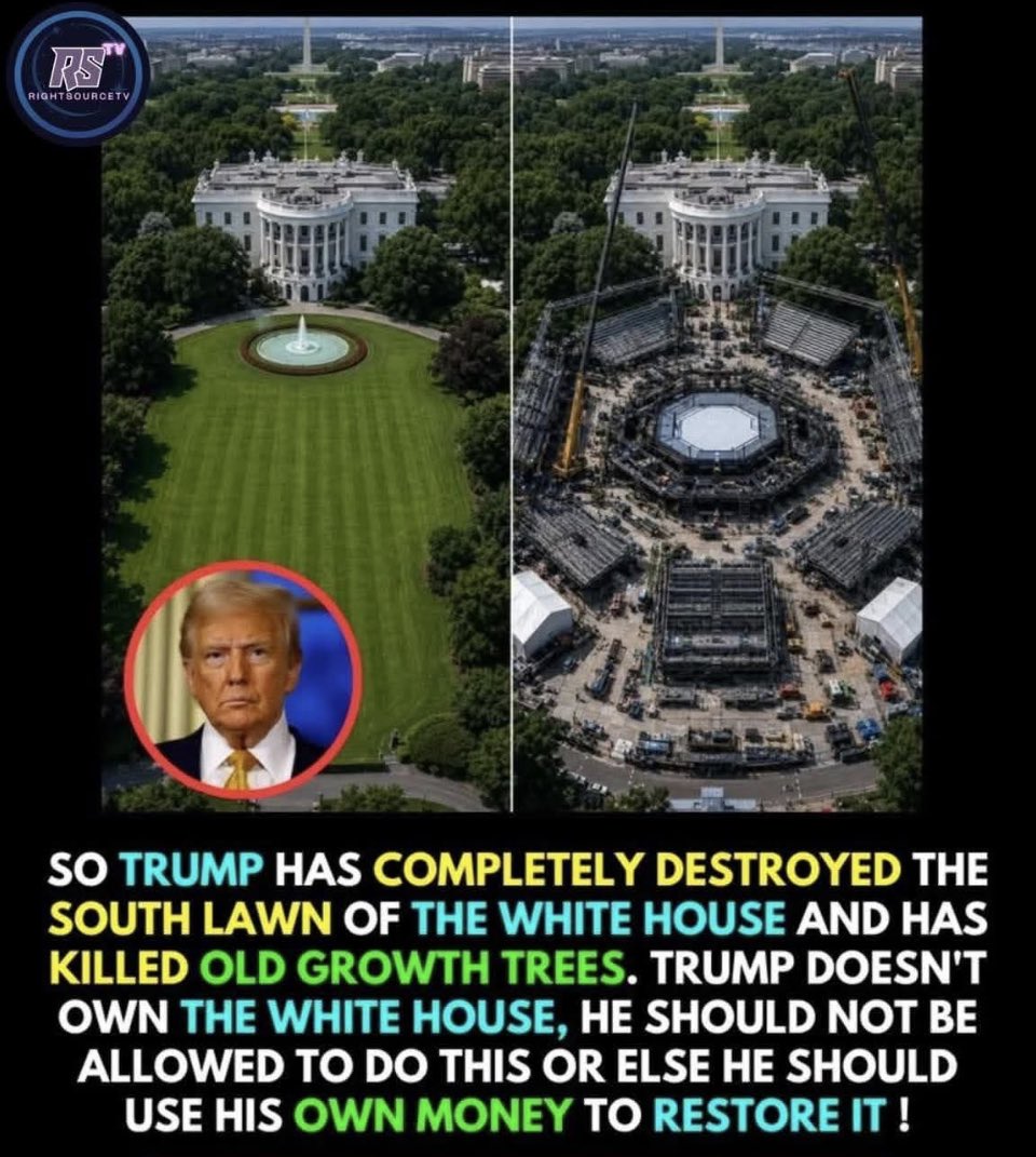 HelloAgain1961's tweet photo. And the destruction of the peoples house continues. @whitehouse https://t.co/fZOUkUgJNJ