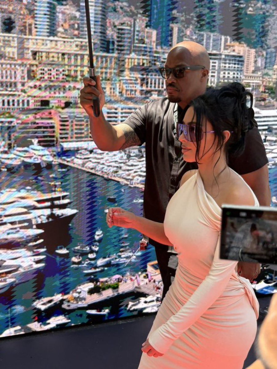 f1_naija's tweet photo. 📸: Kim Kardashian arrives at the paddock ahead of the Monaco Grand Prix 🇲🇨 

#F1 #MonacoGP https://t.co/GeWLAKnjWa