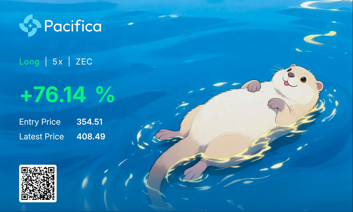 RazeDeFi's tweet photo. Bought the $ZEC dip on @pacifica_fi . 5x long. +76.14%. Everyone panicked, I positioned.
Pacifica is my favorite perp DEX on Solana. Sub-10ms execution. No token yet. Points every Thursday.
Until June 12th there's a 50% discount on trading fees. Best time to get in and start farming.
Join here: https://t.co/Vc3dQP8IPL