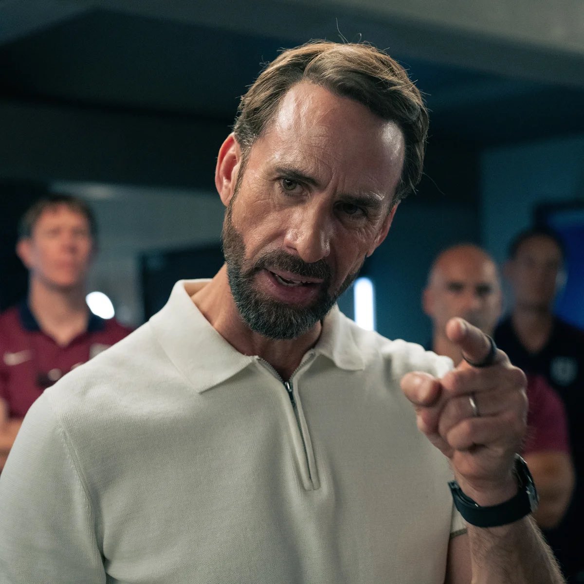 SamLFC_DW's tweet photo. Dear England has some very questionable acting - but the one saving grace is Joseph Fiennes as Gareth Southgate. Got him down to a tee https://t.co/VfFHVK9U29