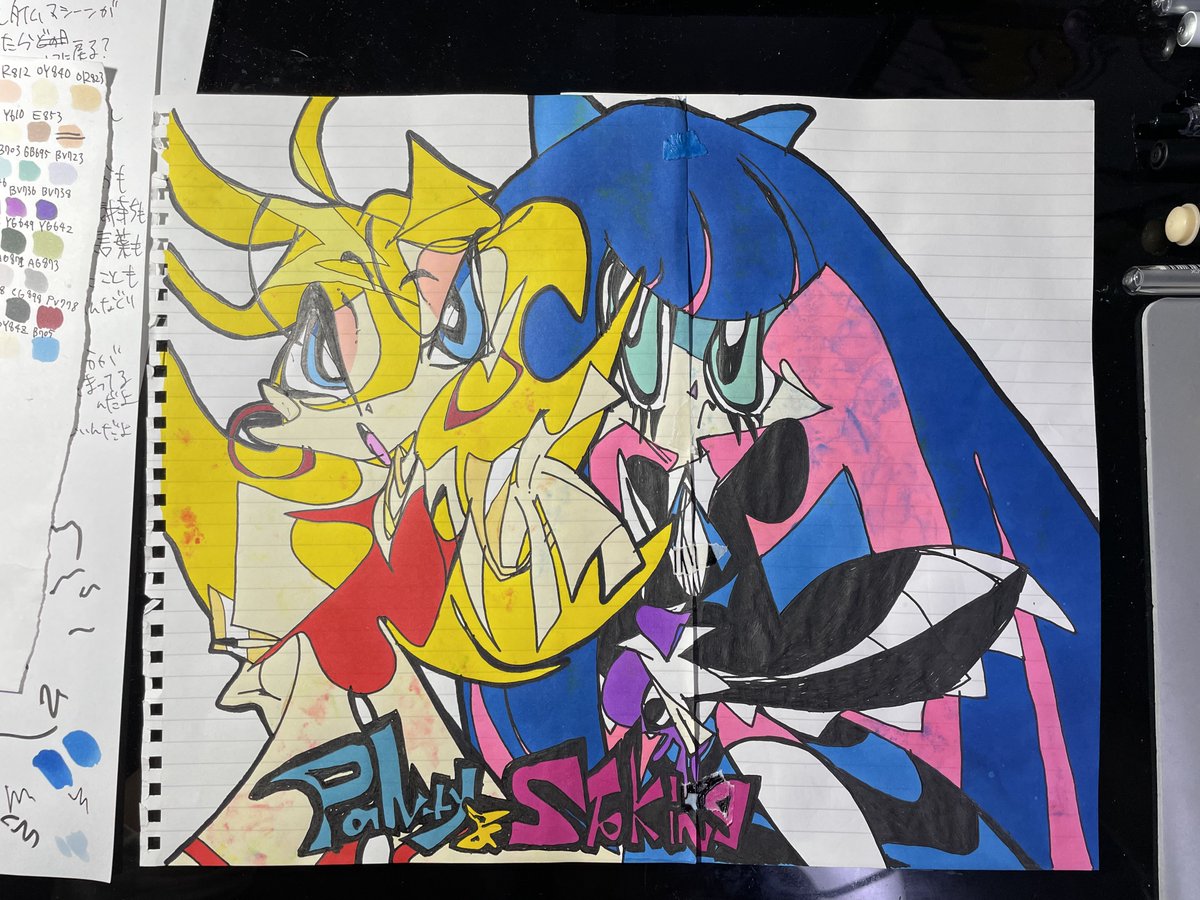 Msi5656's tweet photo. パンティ&amp;ストッキング！描いた！ https://t.co/9LUSGbROIO