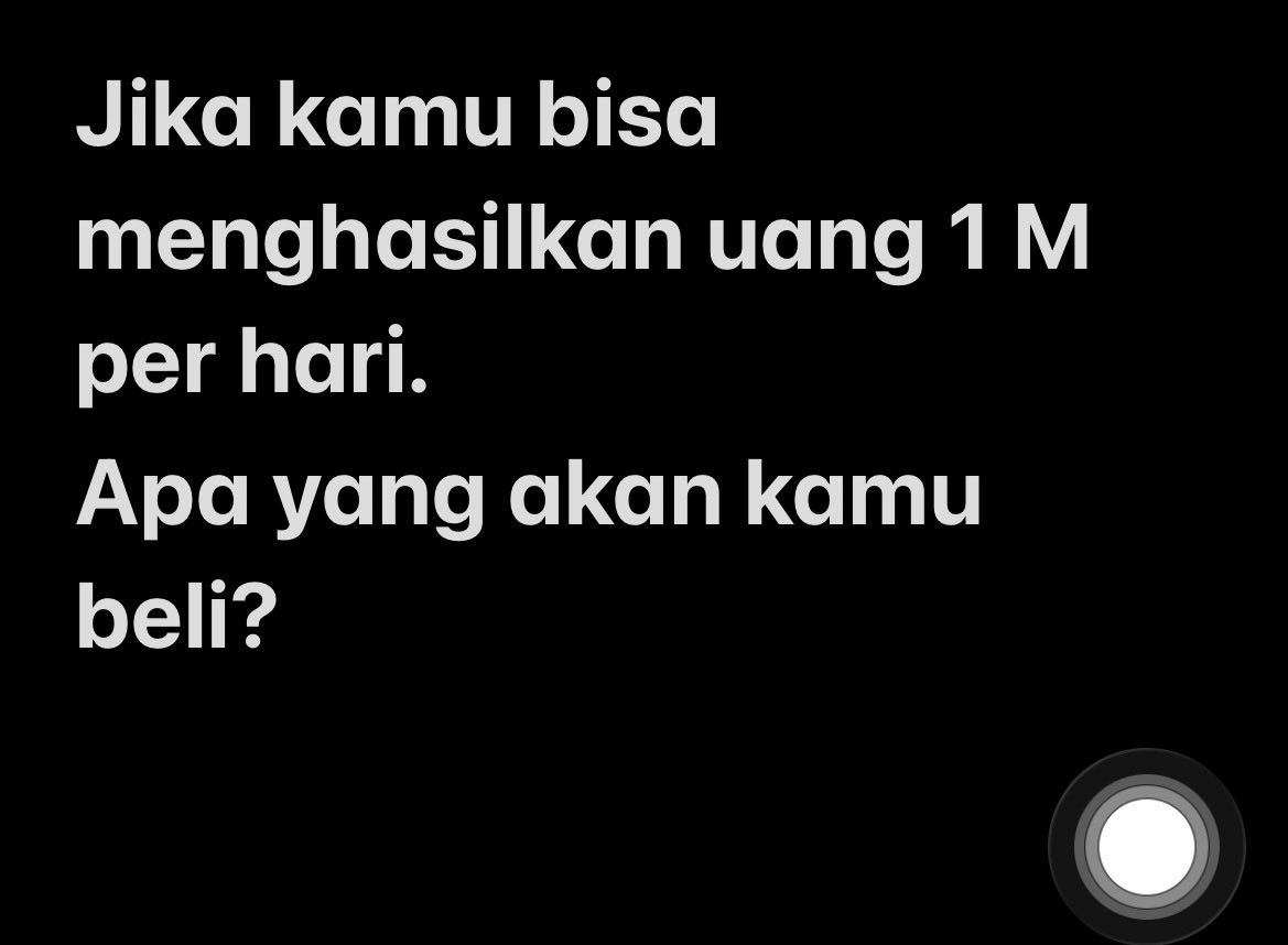 threedisk's tweet photo. Jika kamu menghasilkan uang 1 M per hari. Apa yang akan kamu beli?

Drop a reply! https://t.co/4Zlv5zQ4aI