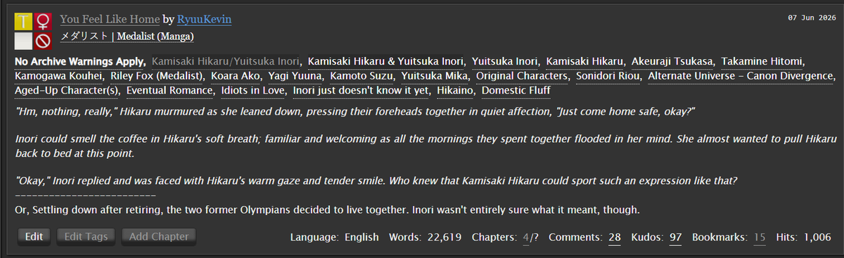 ryuukevin8's tweet photo. happy hikaino sunday!

Chapter 4 now uploaded.

Link below!

#hikaino #medalist https://t.co/hs1CwPdHFb