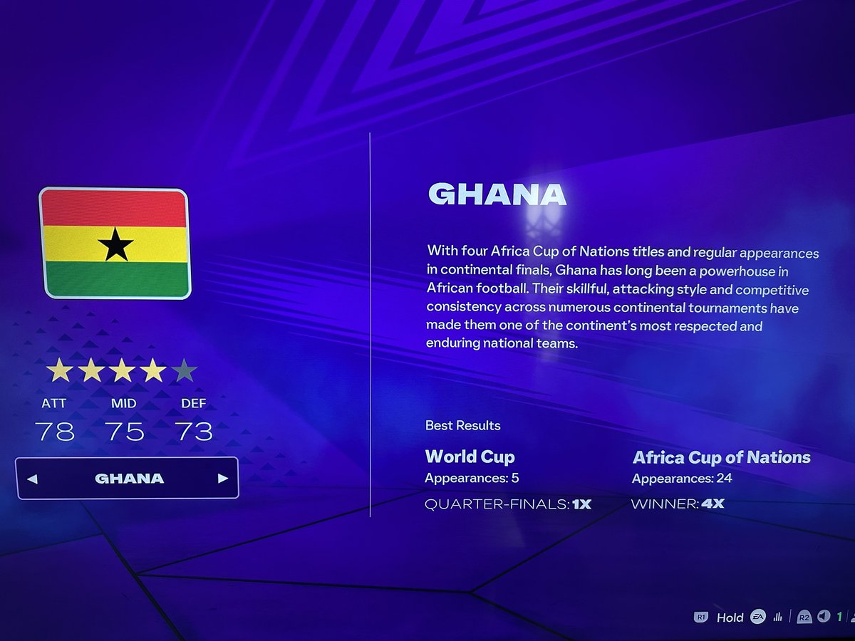_owurakuampofo's tweet photo. This is how EAFC 26 describe Ghana 🇬🇭 hmmm https://t.co/35jjqEWuSO