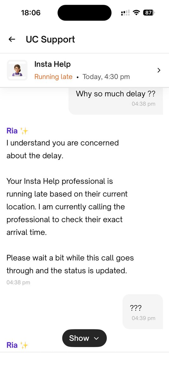 magrawal26's tweet photo. @urbancompany_UC 
I booked your service. Your helper is late. I want to cancel. Why should I pay cancellation fee. ???  
I think this is because payment is already made. ??? https://t.co/zqlw9jzBHM