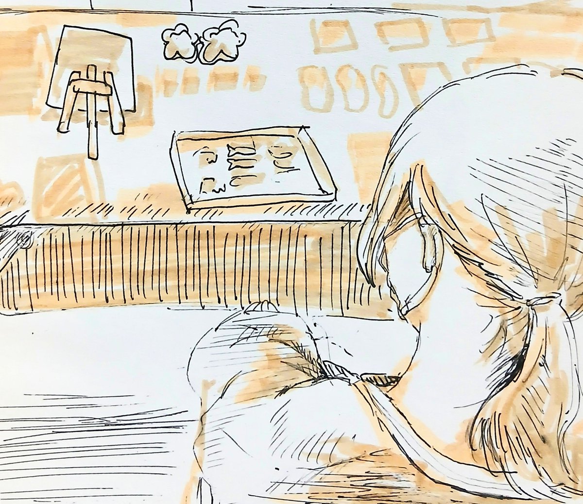 cqygc's tweet photo. お���達とお友達と牛
#イラスト　#スケッチ https://t.co/68sBAd1NmH