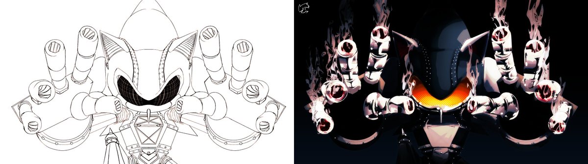 SSM_Uug_Naa's tweet photo. Lineart VS Colors https://t.co/Cq5dRdU5JK