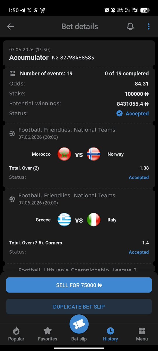 CEACER042's tweet photo. @39billion GAME 1XBET VERSION LOWER LINES 

MAKE SURE U STAKE 🔐

8M TO BE WON 🎉 

368YE

Register on #1XBET with my LINK to access my BetCode 🤝

 🔗 https://t.co/2HfJR3d7Rl

Promo code “HENRY1XB” https://t.co/hFFDuCXVaQ