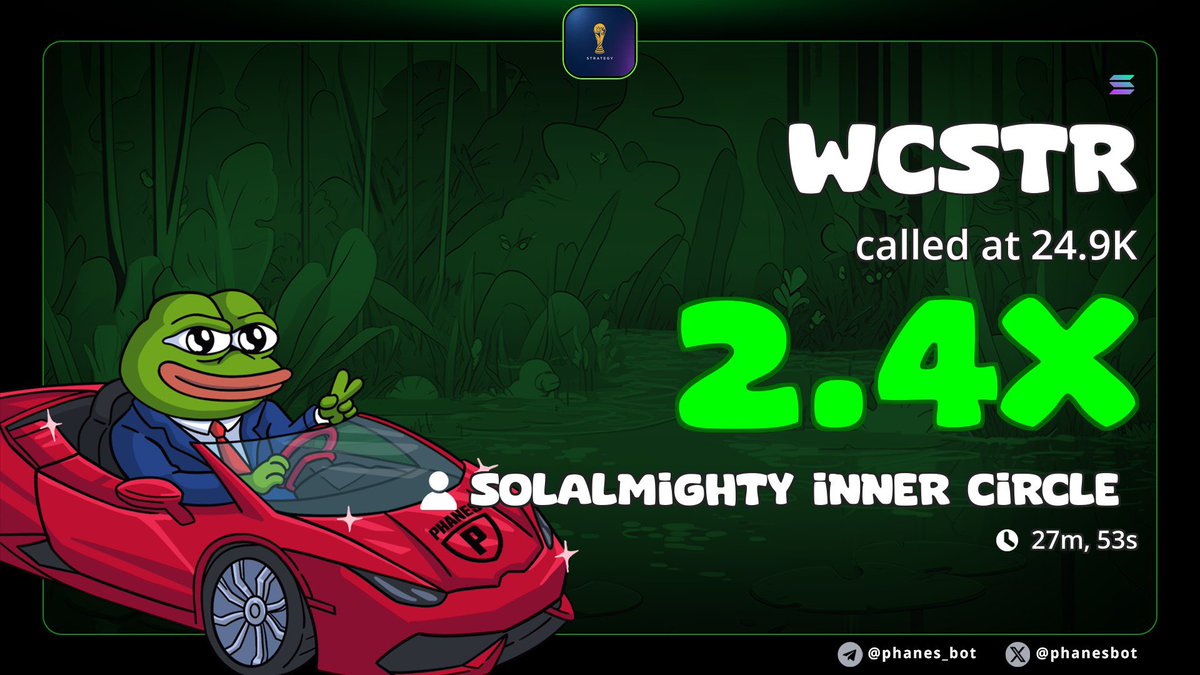 Solalmighty001's tweet photo. Sweet 2x profit from my call on $WCSTR

#helevier #LoveIslandUK #Crypto #Sol  #DOGE #memecoins #zeudiners #Troll https://t.co/tF605xfSZF