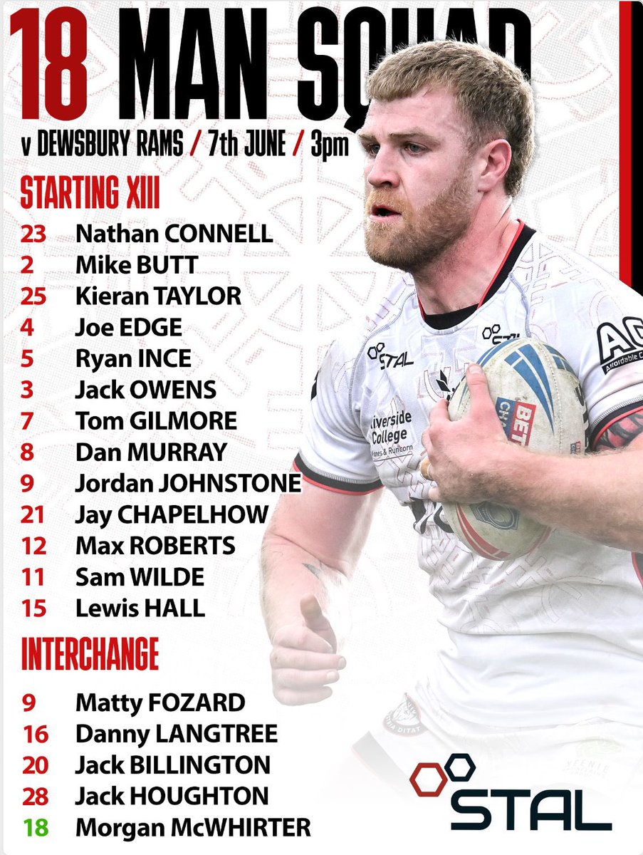 WidnesRL's tweet photo. ⚔️Introducing this afternoon’s Vikings! https://t.co/mKY03MOk5T
