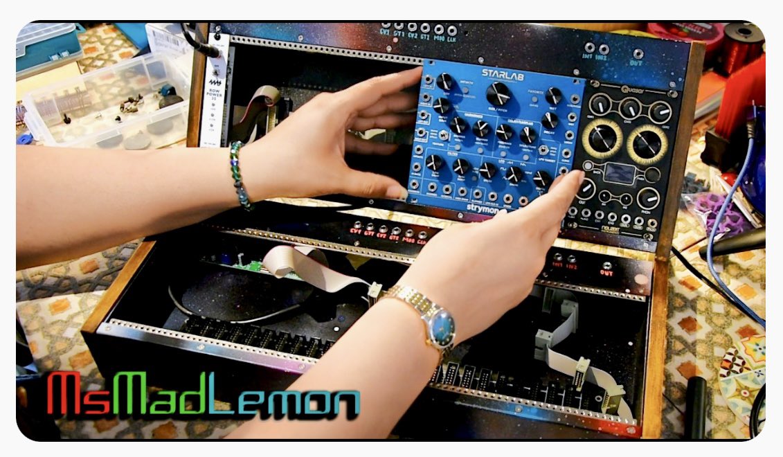 Daywalker73's tweet photo. Hiya my friends 😌 &amp; let me share with you a wonderful new video from my good friend Maddi @MsMadLemon as she continues the modular synth assembly Please watch, like/sub to her channel  #YouTubeCreator #ModularSynth #SprayPaint #UniqueArt #ElectronicMusic

https://t.co/rPFngefv7F https://t.co/HEhUDAsKmJ