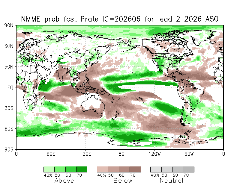 AndyHazelton's tweet photo. No surprises in the latest NMME climate model output. Niño intensity has ticked up in a few of the models (the CanESM5 was one of the last moderate Niño holdouts last month but it's all in on a near-record event now). I think the NCAR CESM1 broke or something this month. 

The response looks extremely classic too. Wet anomalies across the tropical Pacific, with the NE and Central Pacific also active thanks to the +PMM. The Atlantic will be dry and hostile for basically the whole season, with drought possible in the Caribbean. The Gulf Coast will likely have a wet and stormy winter as the subtropical jet gets cranking.