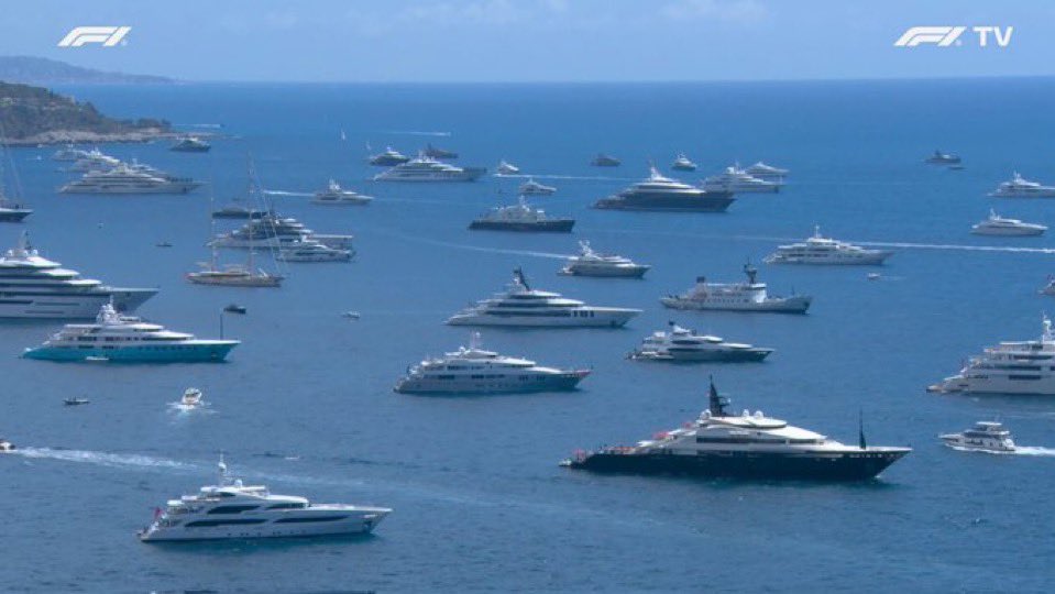 maxnotfr's tweet photo. these people are sitting on yachts in monaco while watching f1 rn and we’re waiting for solana to go back to $70 btw https://t.co/dNvoPtyprA