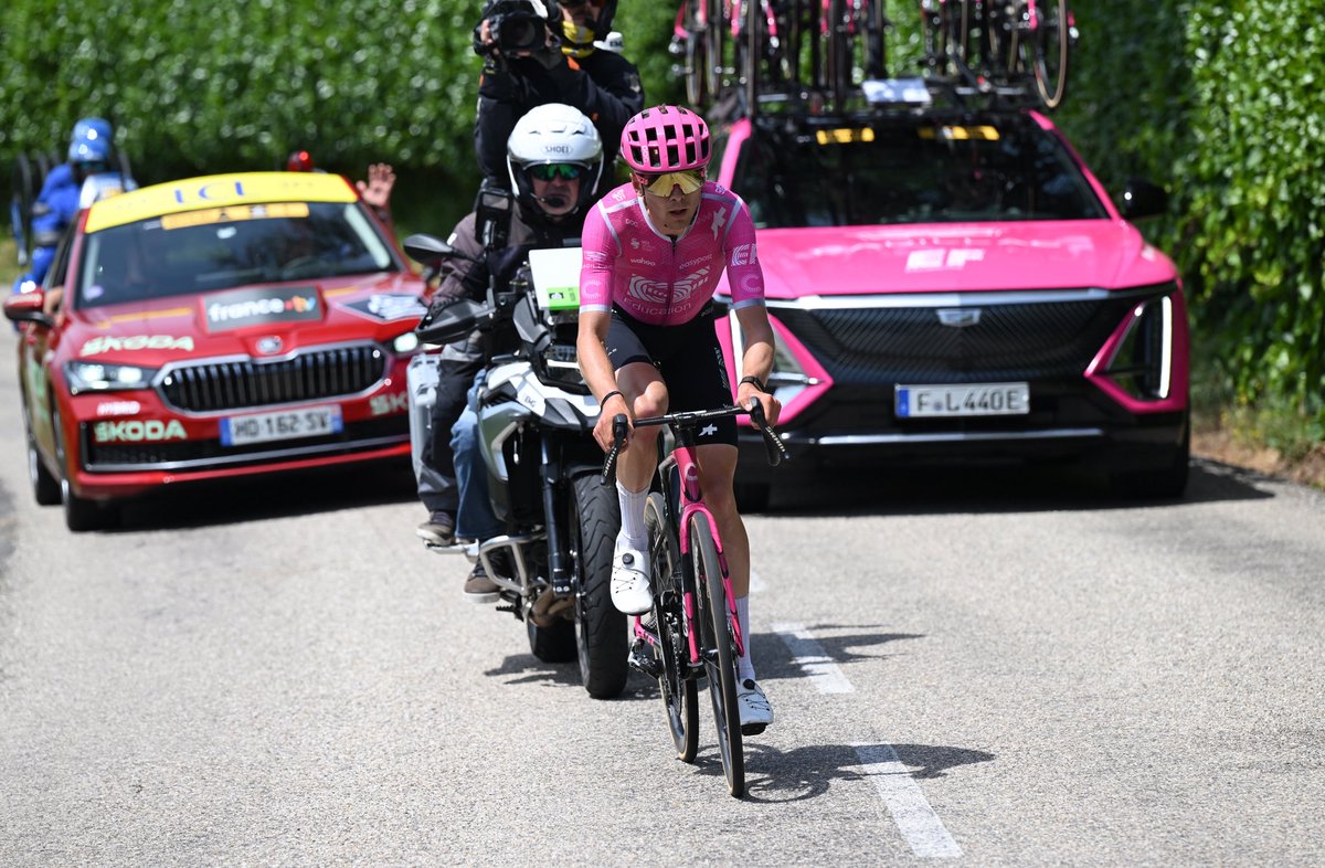 EFprocycling's tweet photo. ALEX BEAU-DIN TAKES THE WIN 💥💥💥

Our french climber takes the inaugural stage of the Tour Auvergne Rhône-Alpes after an incredible solo performance!

📸: @GettyImages https://t.co/yXjnA4d4kN