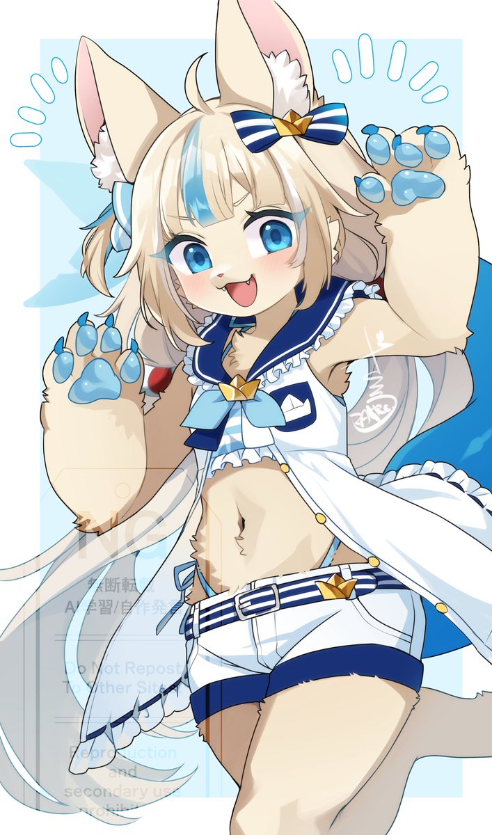zakro_zkzk25's tweet photo. 過去イラスト再掲の儀🐟💙🦈 https://t.co/hdZzJfVJvq