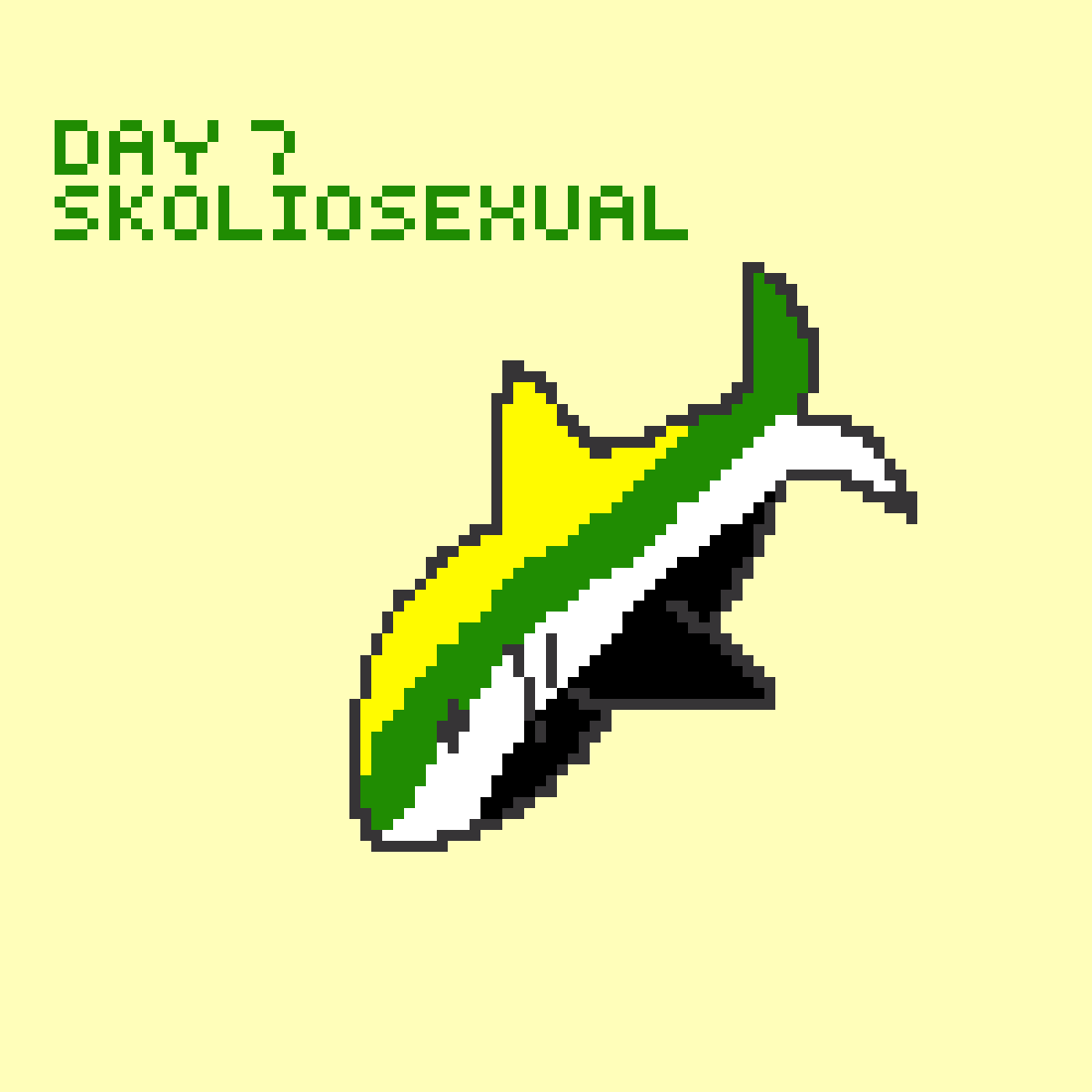 CoolTheCoal's tweet photo. Making a pride themed drawing every day of pride month day 7, attempt two because last year I failed terribly. | #art #pixelart #pixilart #skoliosexual #pride #lgbt #lgbtq #lgbtqia #queer #mlnb #wlnb #nblm #nblw #nbln https://t.co/IhHvvB1vP4