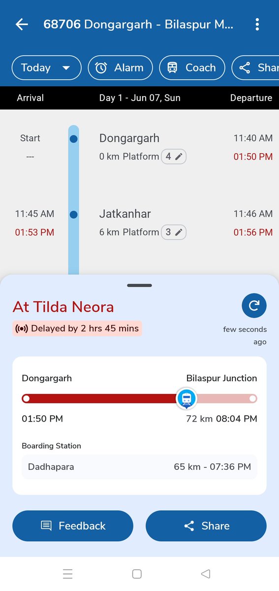 UMESHSONIIND's tweet photo. Train is running too late when it will be reaching at BSP

@RailMinIndia @RailwaySeva @drm_raipur https://t.co/myS7Pfa2gb