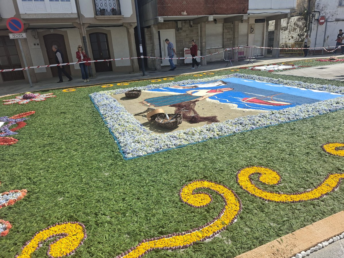 jjluaces's tweet photo. Otro año más  con las alfombras florales del Corpus de Ares. No son las más famosas, pero son mejores  cada año https://t.co/PZrTpiiuVs