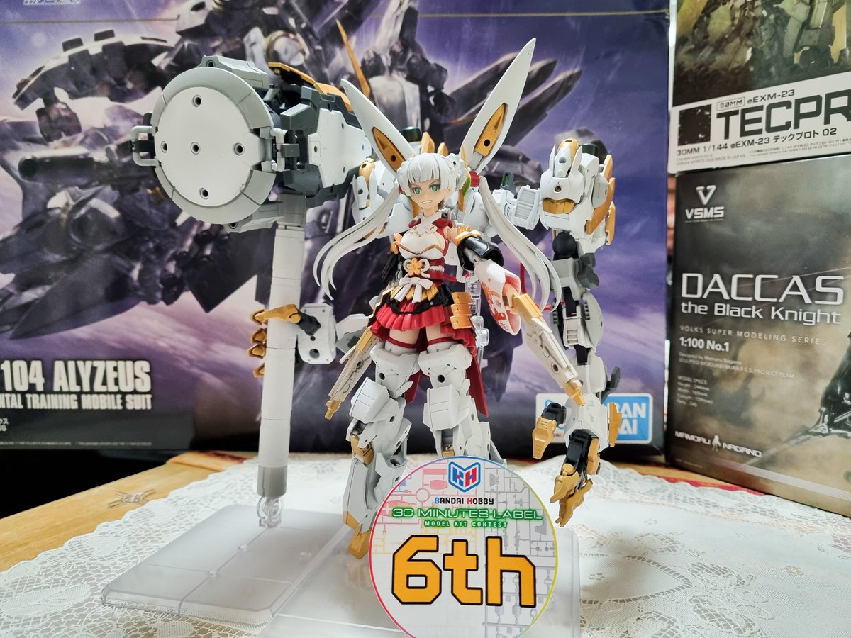 DeuxTW's tweet photo. 6th place in GMKC 2026 for 30 minute label. Will try again next year! 💪💪 #30ms #plamo #gunpla https://t.co/cokBWKeuDu