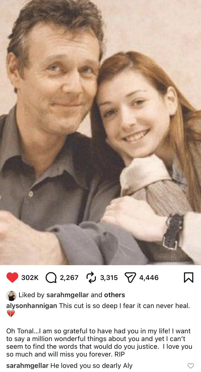 slayerxvampire's tweet photo. Alyson Hannigan’s message for Tony and Sarah’s response 🥺😔 https://t.co/m36gQwuKt9