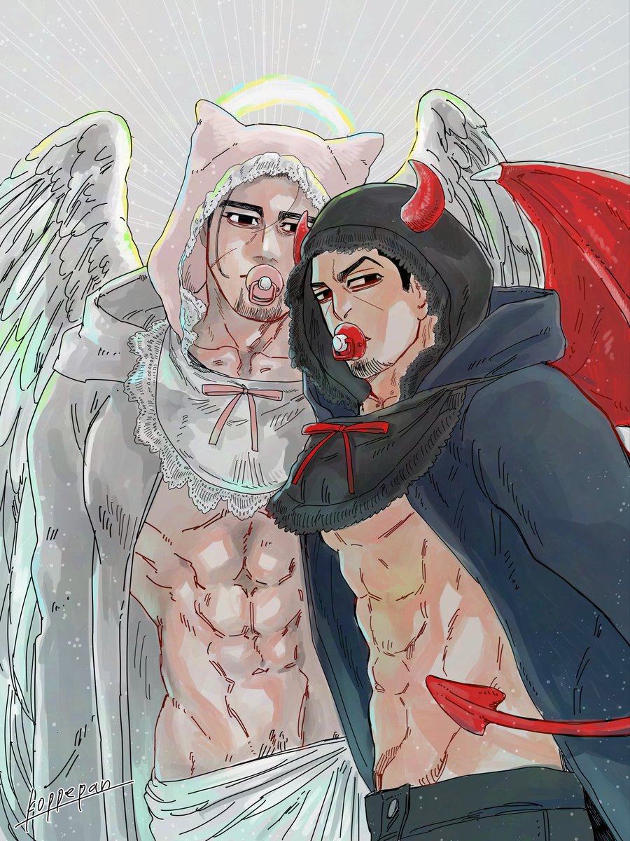 R71526243's tweet photo. 👼👿人間ver https://t.co/qV7hluOrUb