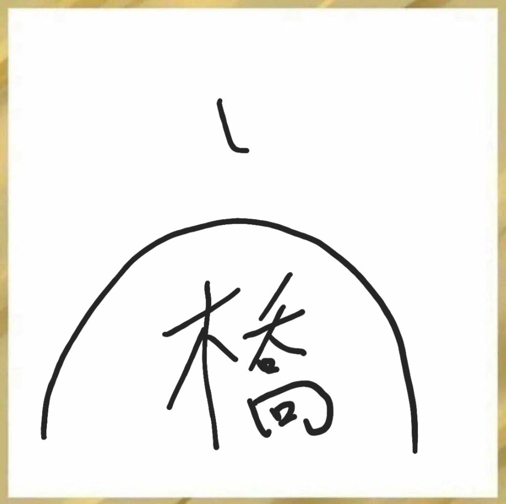 趙繼偉　サイン写真 橋のうー直筆サイン