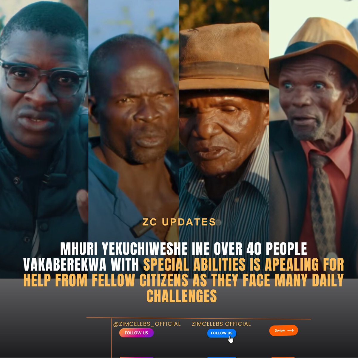 zimcelebs1's tweet photo. #zcupdates Mhuri yekuChiweshe ine over 40 people vakaberekwa with special abilities is apealing for help from fellow citizens as they face many daily challenges. This problem has been going on for over 80 years with most of the family members having problems with their legs

Via @DJ Ollah