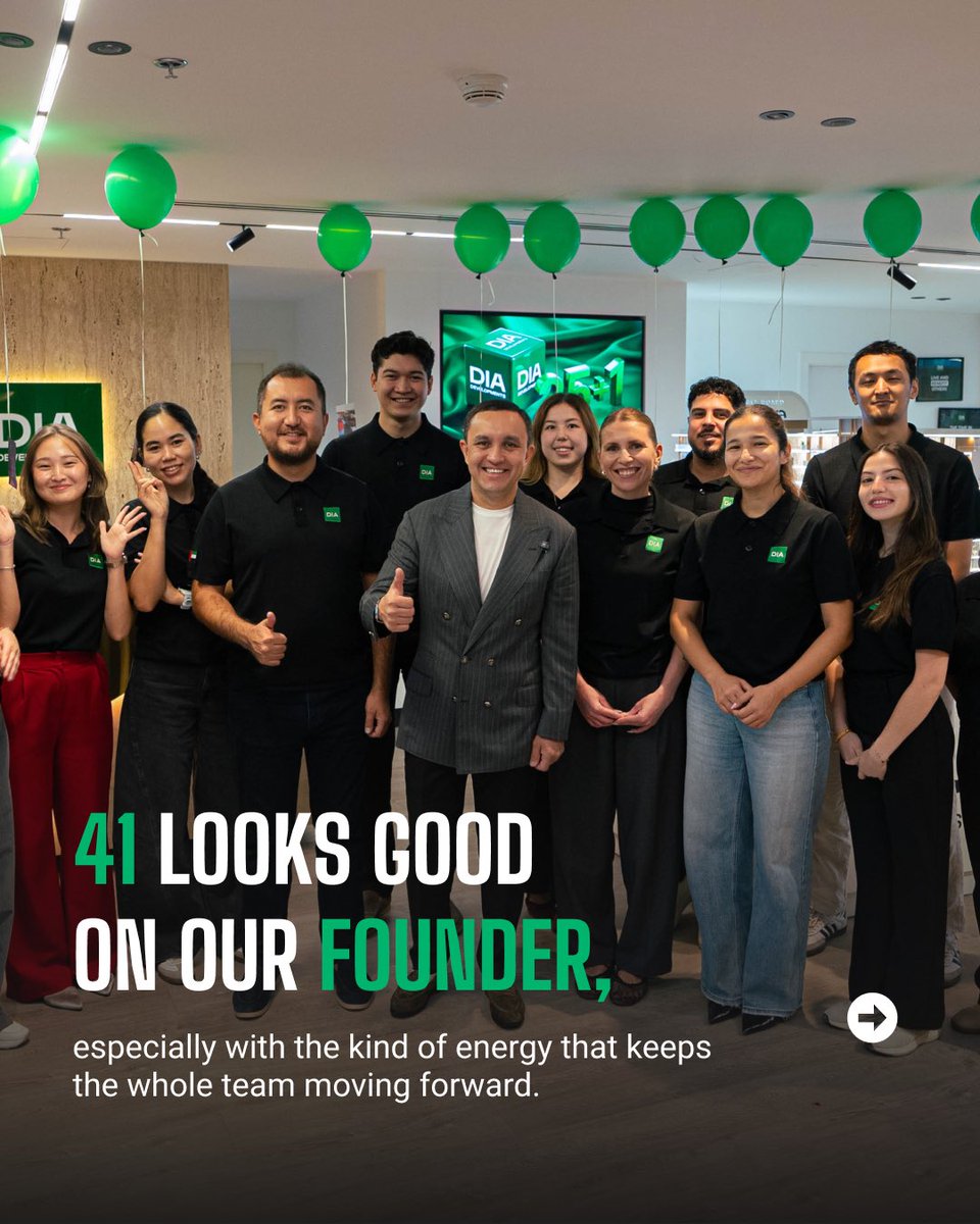 diadevelop's tweet photo. 41 looks good on our Founder!😎💚

Thank you, for your leadership, trust, and the energy you bring into everything you do. 

Wishing you another year filled with success, growth, and new milestones as you continue driving DIA forward and inspiring all of us along the way. 💚

Permit number: 1011988491