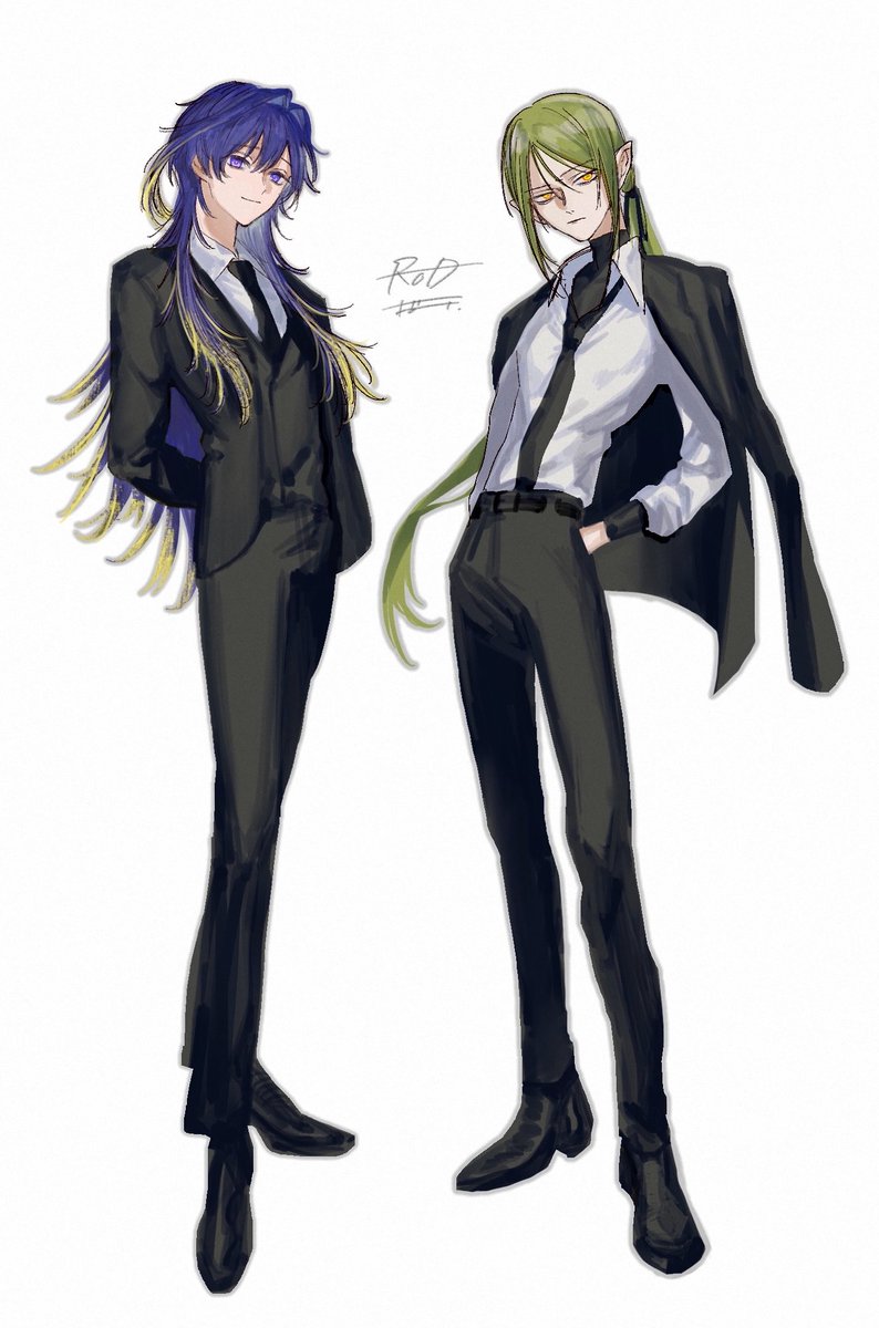SkCa_11's tweet photo. 立ち絵練習 偵察任務の時の2人 https://t.co/cVS8jTDqfP