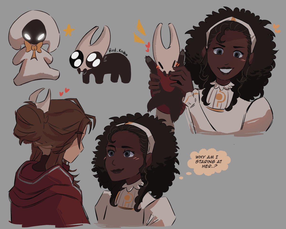 Red_Krabo's tweet photo. Even even more more fanart of @/ayalace_ 's Hornet and Lace gijinka. You would not believe ur eyes 10million Hornet flies https://t.co/AWVmI7S5aA