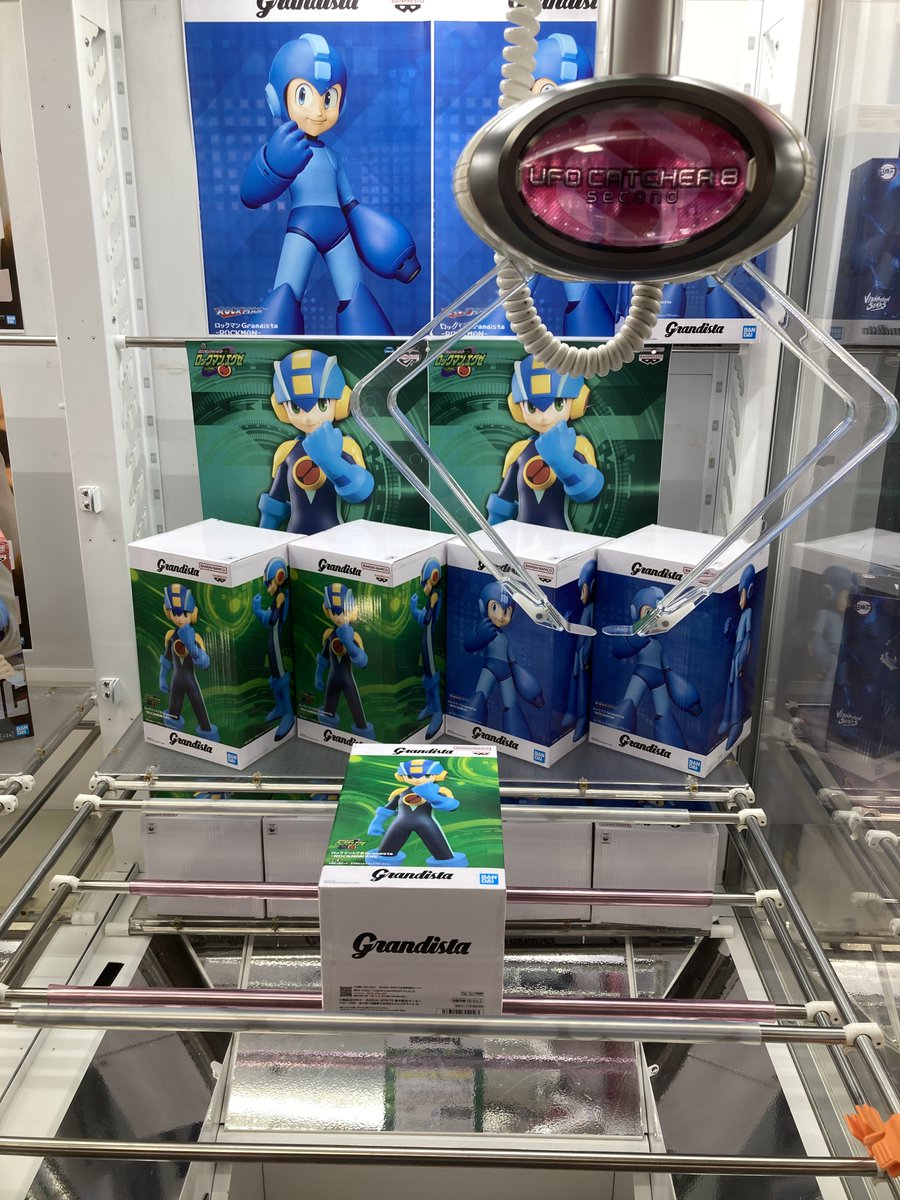 GiGO_Numata's tweet photo. 【景品入荷情報】
「ロックマンエグゼ　Ｇｒａｎｄｉｓｔａ－ＲＯＣＫＭＡＮ．ＥＸＥ－」「ロックマン　Ｇｒａｎｄｉｓｔａ－ＲＯＣＫＭＡＮ－」入荷しました！
　CAPCOMの名作ゲームからの登場です🥰
　他店舗からの移動景品のため、少量入荷となります🙇
#ロックマン　#GiGO沼田 https://t.co/mgafEWiier
