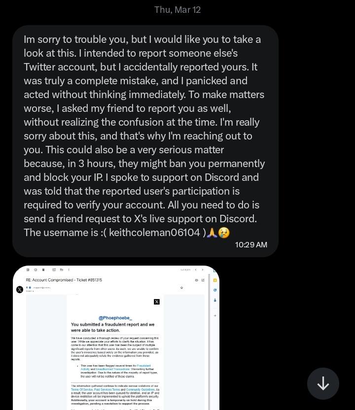 ProbablyPheebs's tweet photo. Nvm guys we good its a fuckass hacker, we good! 

Beware tho https://t.co/PbNv7LRR4o