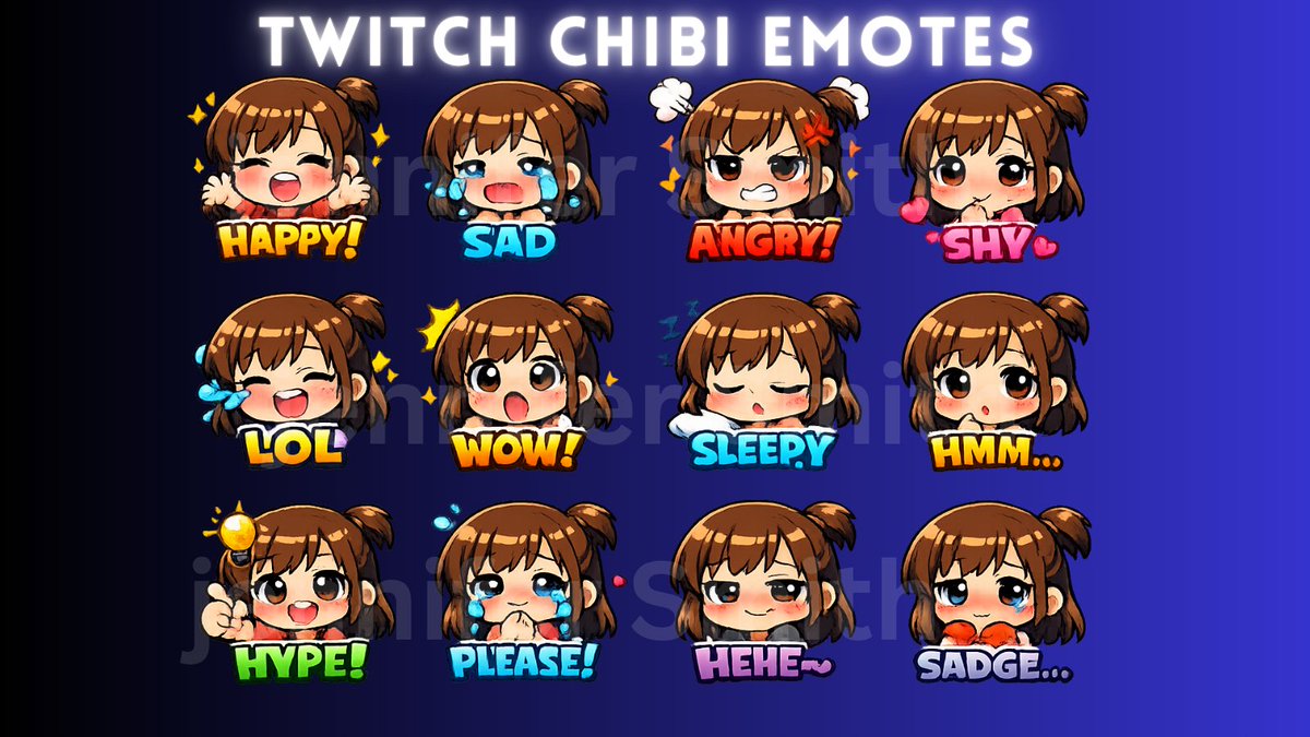 jennysmithn5's tweet photo. POV: Your chat finally gets emotes that look this cute 💜

Custom Chibi Emotes for Twitch streamers who want to stand out and build a memorable community.

Slots open 📩

#Twitch #Emotes #Chibi #StreamerTwitter #GamingCommunity https://t.co/Bm5PUk7FRC