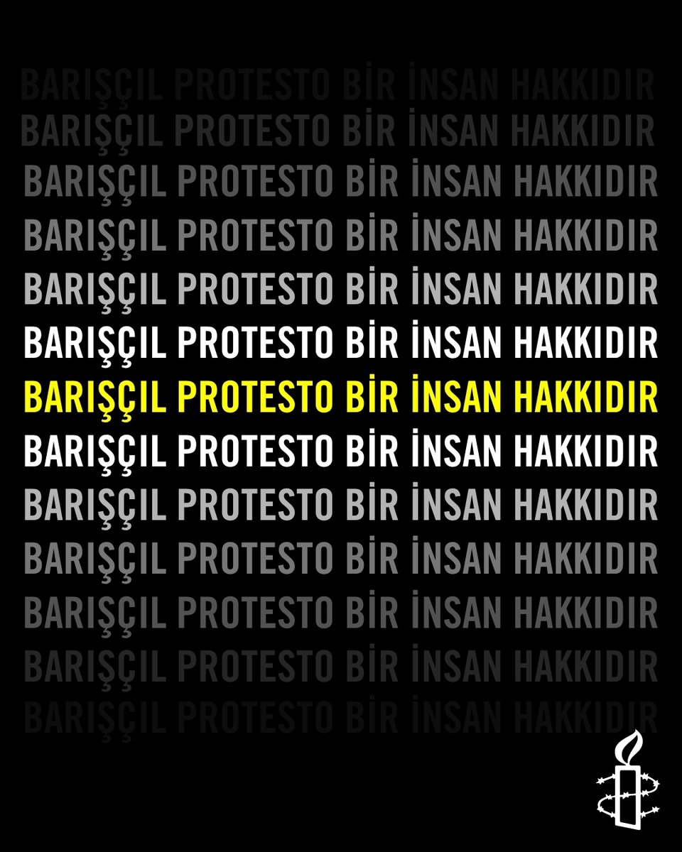 aforgutu's tweet photo. ❗ Hatırlatma.
Barışçıl protesto bir insan hakkıdır. https://t.co/0vwE00uVnZ