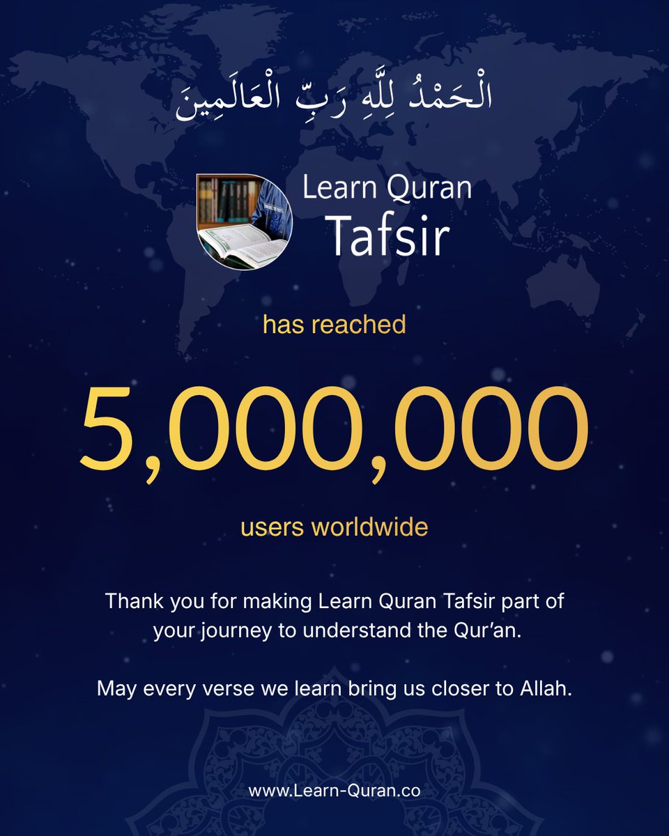 LearnQuranApp's tweet photo. Alhamdulillah 🤍

From 180+ countries, thousands of users continue learning daily with Learn Quran Tafsir.

May every search, reflection, and verse understood bring us closer to Allah.

https://t.co/PO8cdBWTlG

#LearnQuran #QuranTafsir https://t.co/qnJgXy5Txp