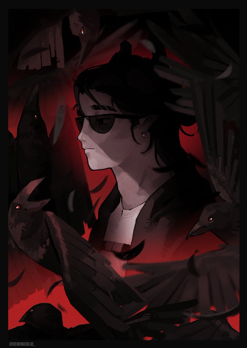 DemonicBlue_'s tweet photo. "Un cuervo nunca olvida...." 🐦‍⬛
[#aldogeofanart #qsmpfanart #qsmp2] https://t.co/pnnTs1owcS