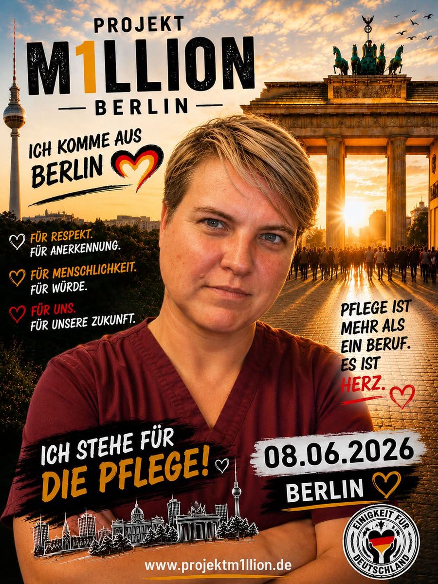 projektm1llion's tweet photo. Pflege ist mehr als ein Beruf. 
Es ist Herz. ❤️ 
Pflege bedeutet: Menschlichkeit. Würde. Verantwortung
Was aktuell geplant ist, macht mir ehrlich gesagt große Sorgen. [...]

Bild + Text (gekürzt) aus
Einigkeit für Deutschland bei Facebook 
#ProjektM1llion #b0806 https://t.co/6hoxgqlmPw