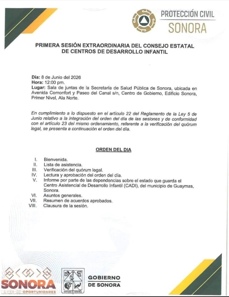 AguedaBarojas's tweet photo. Fue el Movimiento 5 de Junio quien empujó que @cepcsonora convocara a sesión mañana lunes para analizar el caso del #cadi de #guaymas donde murió una niña de un año y 4 meses de edad por negligencia.
https://t.co/Bh2ecuAxyW https://t.co/P0yxD5VWZW