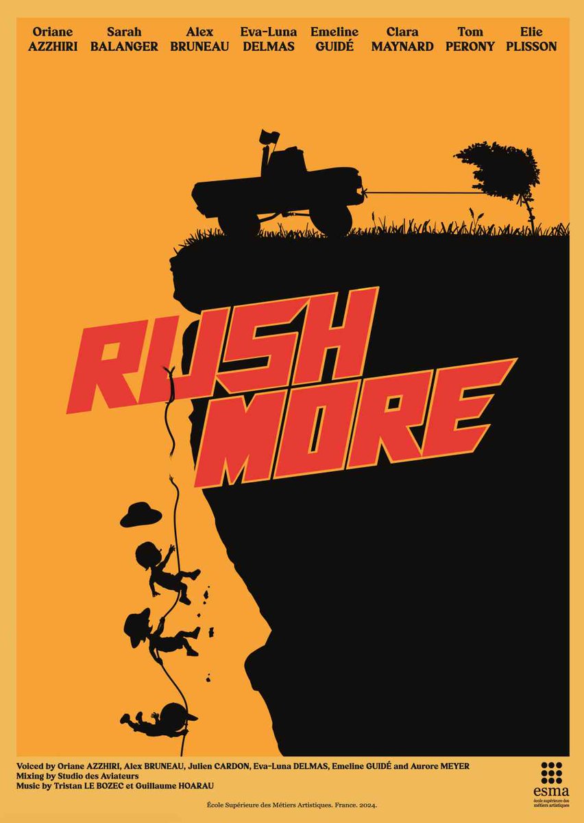 TheCGBros's tweet photo. 🎬 "Rushmore" by the talented 2024 graduates of @ESMArtistiques ! When a radio contest offers immortality to whoever achieves the most ridiculous death, two gas station owners take the challenge a little too seriously...  Watch here 👉 https://t.co/SMPQdPaVsl
#ESMA  #TheCGBros https://t.co/9QmfBdypOA