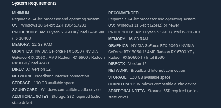 TerryHB_'s tweet photo. Full system requirements for Gears of War E-Day on PC have been revealed on steam! https://t.co/f1D60zCMy5
