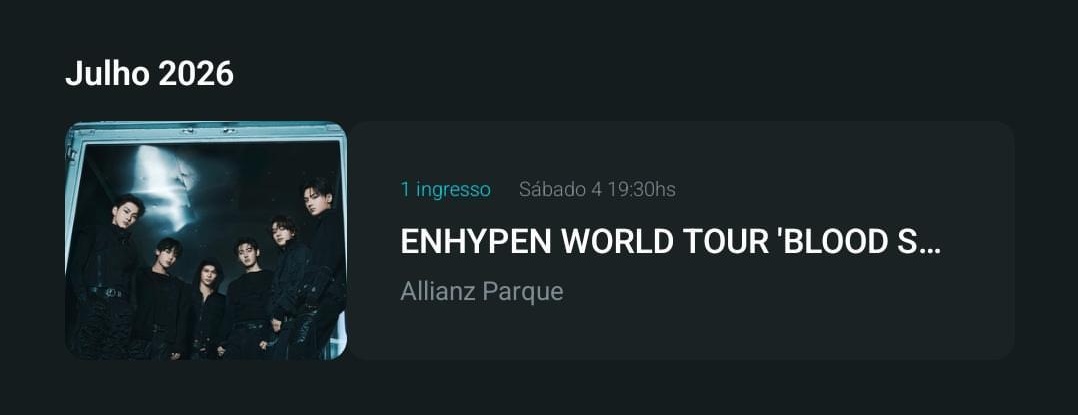 yizhaoml's tweet photo. vendo/venda dois 2 ingressos show enhypen blood saga 

setor: cadeira superior 
tipo: meia idoso (tem que completar)
valor: R$500,5 (R$250,25 cada um)
motivo: vou trocar de setor https://t.co/PGL107Jhal