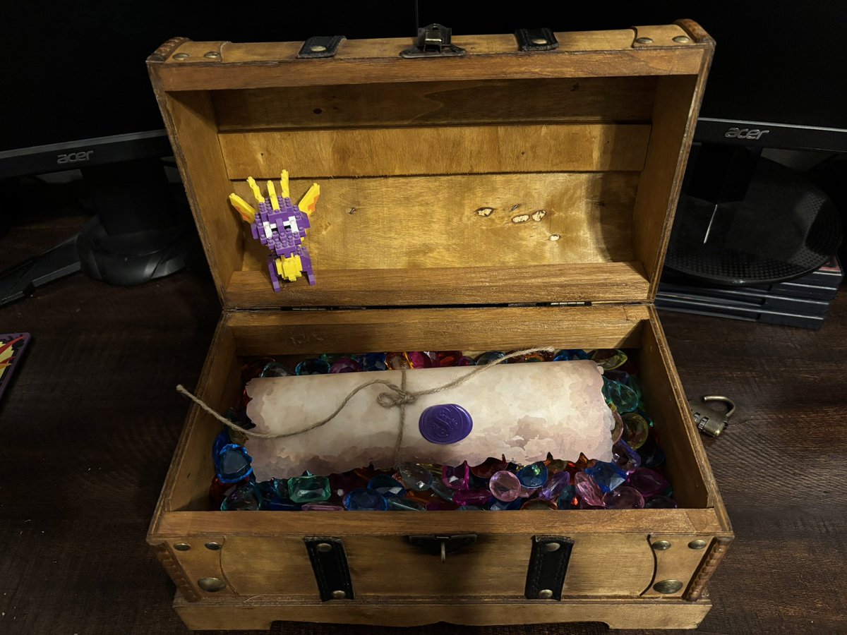 SpyroUniverse's tweet photo. Activision sent me a package!! I’m officially part of #TeamSpyro for news and content for Spyro: A Realm Beyond! 💜

#SpyroARealmBeyond https://t.co/3VIZMXXIFW