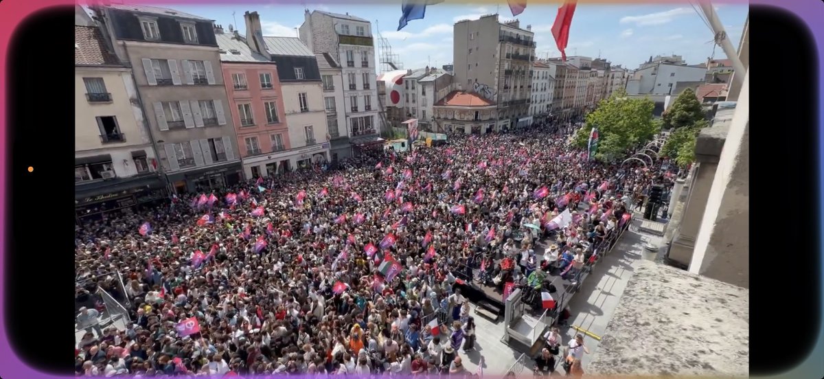 AurSieg's tweet photo. @hoddje @Jocelyne29270 @JLMelenchon Quand on enlève ceux de l’organisation, on se rend compte que les plus gros sont plutôt des drapeaux palestiniens, jicé https://t.co/JZcUpGL3sV