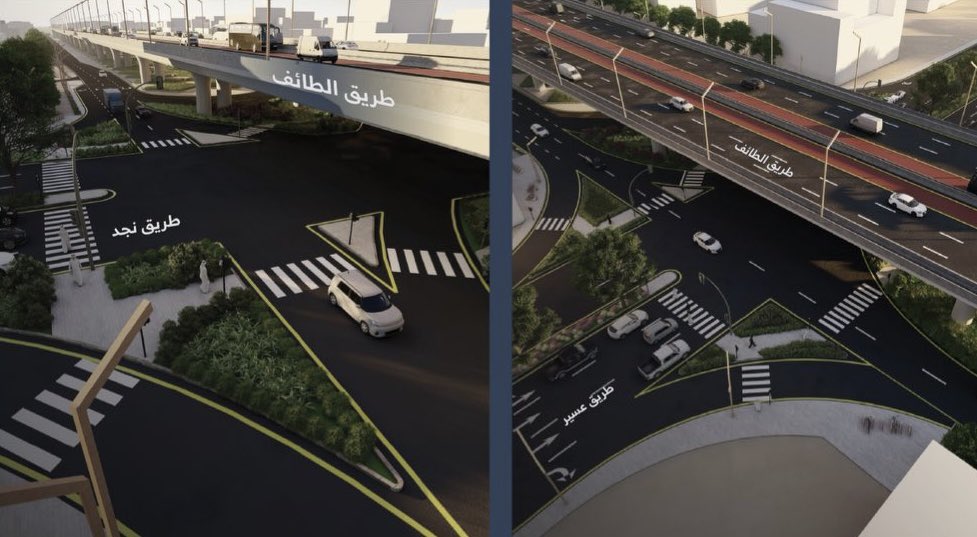 FromKSA24's tweet photo. ابتداءً من يوم غد..

انطلاق أعمال تطوير طريق الطائف في الرياض بإنشاء جسرين عند تقاطعه مع طريق نجد وطريق عسير.

(الهيئة الملكية لمدينة الرياض) https://t.co/BkQk3ZDr2c