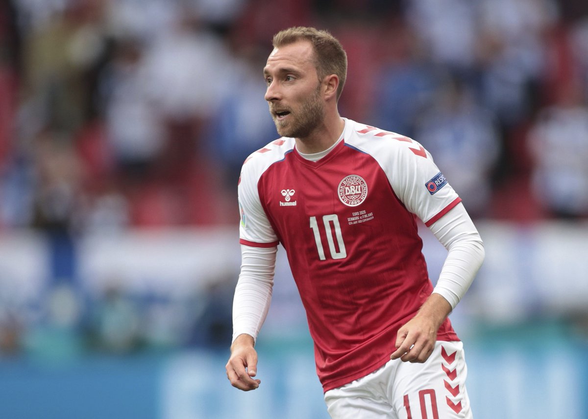 Footballtweet's tweet photo. 🚨 𝗨𝗣𝗗𝗔𝗧𝗘: A further note from Morten Boesen, the Denmark National Team Doctor:

🗣️ Boesen: "Christian is doing well and walked off the pitch by himself. As I see it, the pacemaker responded as it should.

He was briefly unconscious, but regained consciousness very quickly, and we were quickly in contact with him.

He will now undergo further examinations at the hospital to determine what caused the incident. We are in ongoing contact with him and the doctors at the hospital.

But Christian is doing well, and he asked me to send his regards to all the players and tell them that he was okay."