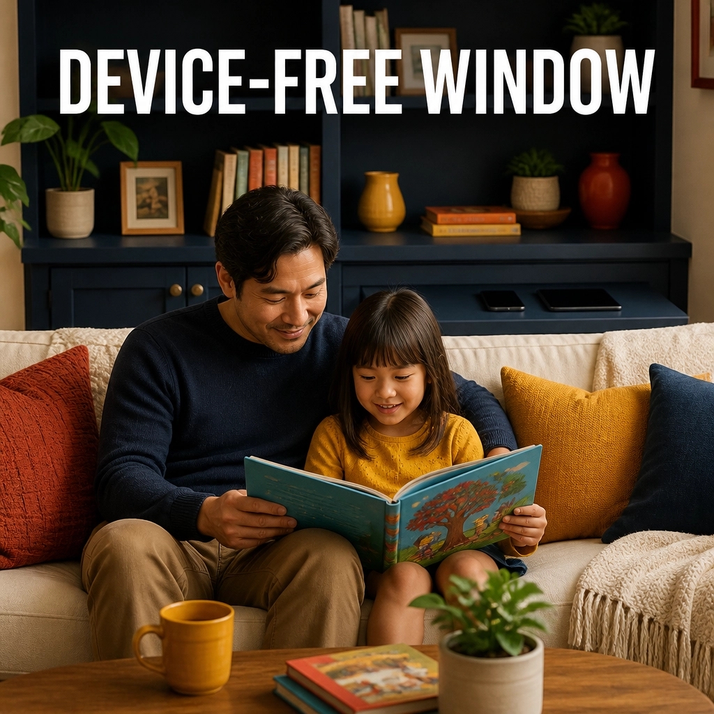 DannyBrassell's tweet photo. Screens compete for attention, but stories win the heart. 📱✨ Create a "Device-Free Window" 30 minutes before bed. When the tablets go to sleep, the imagination wakes up. It’s the easiest way to make reading the natural choice. 📚 #LiteracyHacks #ReadingHacks https://t.co/UofBmNtgMg