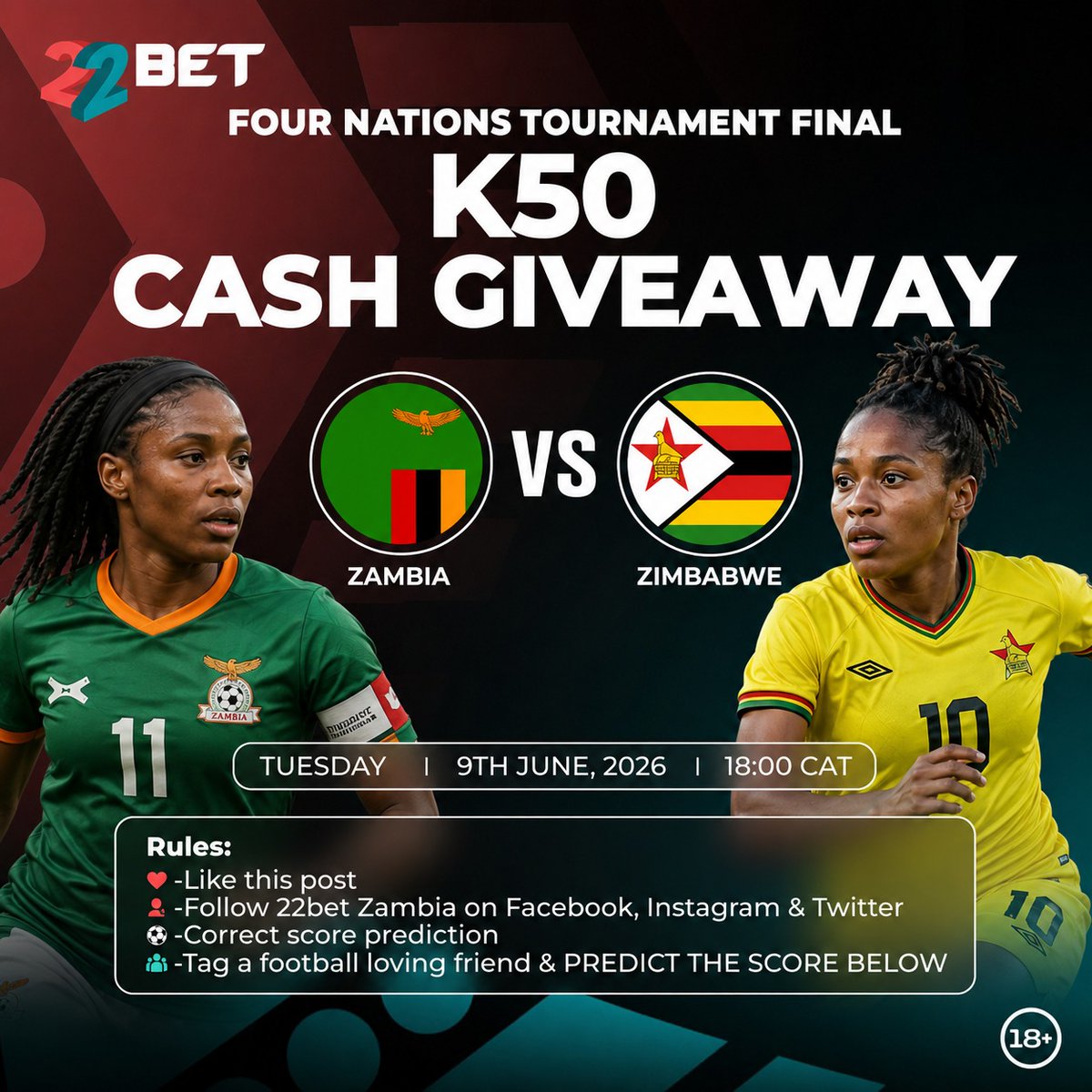 22bet_zambia's tweet photo. Follow this link for rules:

https://t.co/0QurRUxrbb

💰💰 https://t.co/OYycW52LOD